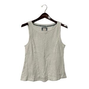 Anthropologie Postmark White Textured Tank, Size Small, 1299-D
